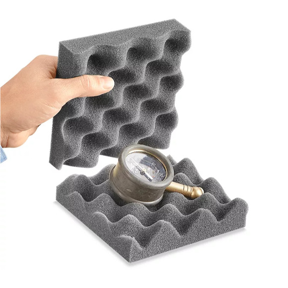 5 Sets - Convoluted Foam 6x6x2" - Charcoal, 2-Piece Interlocking - Picture 1 of 5